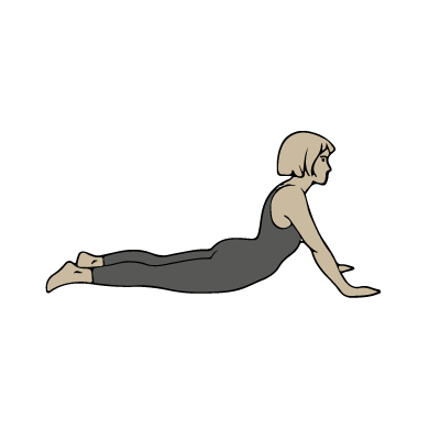 تمرين لتخفيف الام عرق النسا: رفع الجزء العلوي من الجسم بمساعدة الكفين
